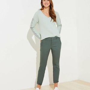 Loft Petite Girlfriend Chinos in Deep Rose